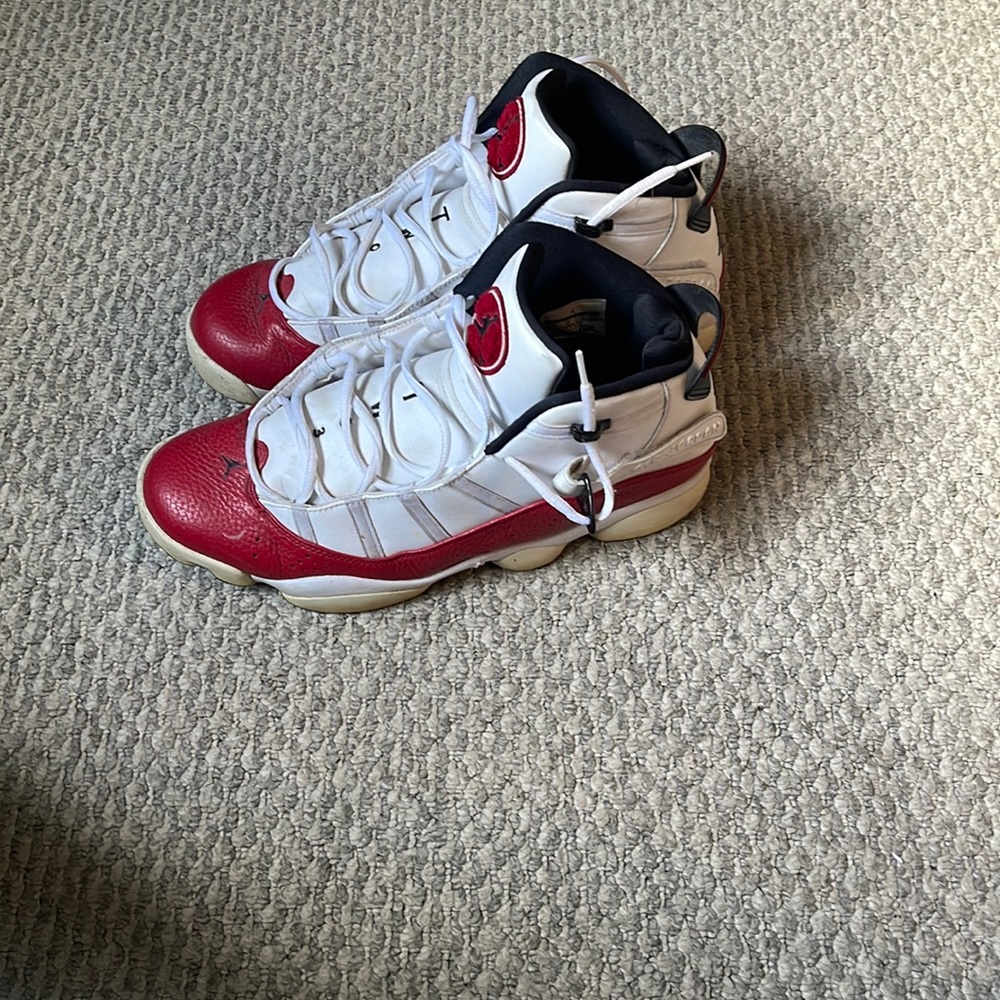 Jordan 6 rings white and red